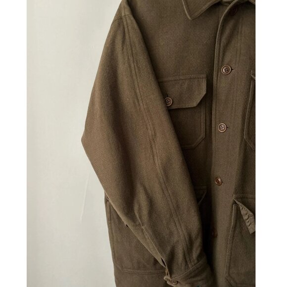 1990s Polo Ralph Lauren Wool Jacket | Vintage Green Sport Coat with Pockets - Picture 5 of 11